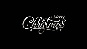 Merry Christmas Handwritten Animated Text in Silver Color, lettering with alpha or transparent background, for banner, social media feed wallpaper stories sale - Powered by Shutterstock - Get 15% off with code: PIKWIZARD15