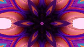3D kaleidoscope mandala abstract background of trippy art psychedelic trance to open third eye with visuals energy chakra futuristic seamless loop.