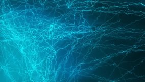 Blue background with curved glowing waves. Gradient abstract 4k video, motion design