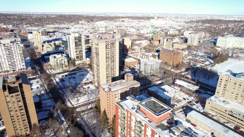 Aerial video of Saskatoon