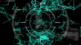 Animation of circles, computer language and connected dots over black background. Digitally generated, hologram, illustration, communication, coding, programming language and technology concept. - Powered by Shutterstock - Get 15% off with code: PIKWIZARD15