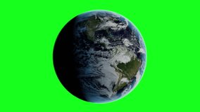 Green screen Earth rotation timelapse video 