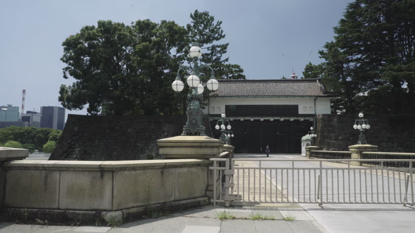 Changing of the guard at Seimon Ishibashi bridge outside the Japanese Imperial palace