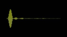  Abstract White on black sound waves background. Sound wave or frequency digital isolated on white background.
 audio wave or frequency digital animation effect 4K, footage of audio visualizer.