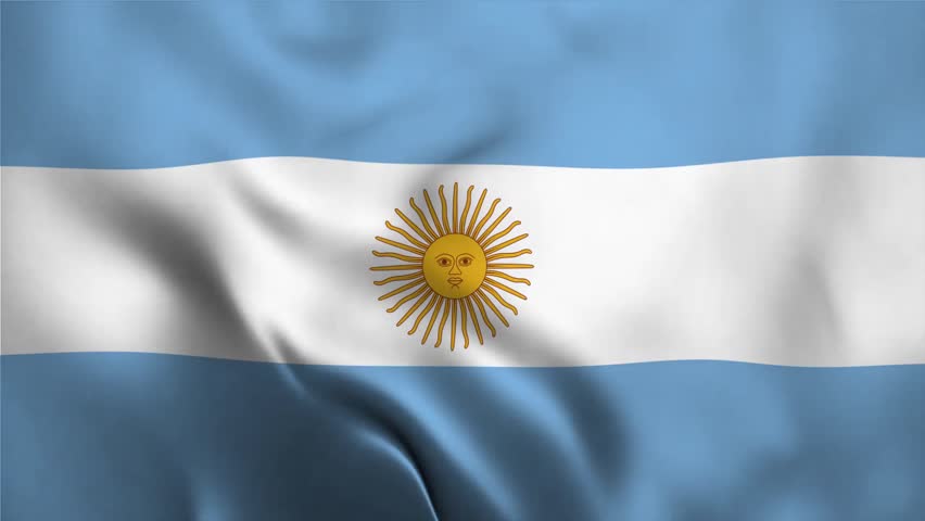 Agitant Le Drapeau Argentin, Le Drapeau De L'argentine