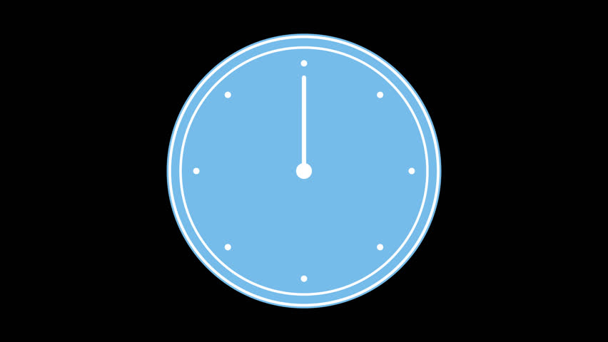 60 sec clock timer animation Full transparent 