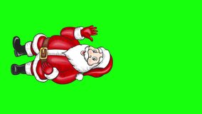 4K Vertical Design of Cute Santa Claus Rotating Animation Waving Hand and Welcoming on green chroma key screen template. Hand Drawn Santa Claus for Christmas and New Year Card or Banner Template. - Powered by Shutterstock - Get 15% off with code: PIKWIZARD15