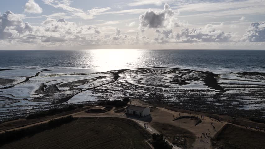 beautiful sunset at Chassiron lighthouse, ile d