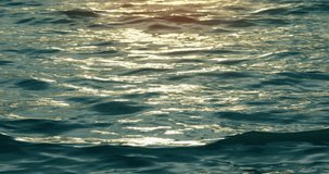 Professional work 4K DCI 4096x2160p. Slow motion video Water wave texture at sunset reflection Golden texture wave background beautiful water wave background High quality footage ProRes422