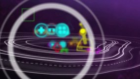 Animation of video game pattern over vibrant and abstract shape background. Global video game, digital interface, communication, computing and data processing concept digitally generated video. - Powered by Shutterstock - Get 15% off with code: PIKWIZARD15