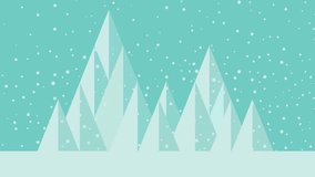 Snowfall in the mountains in triangle shapes. Falling snowflakes on glacier, animation of a winter background with copy space. Looping 4k footage - Powered by Shutterstock - Get 15% off with code: PIKWIZARD15