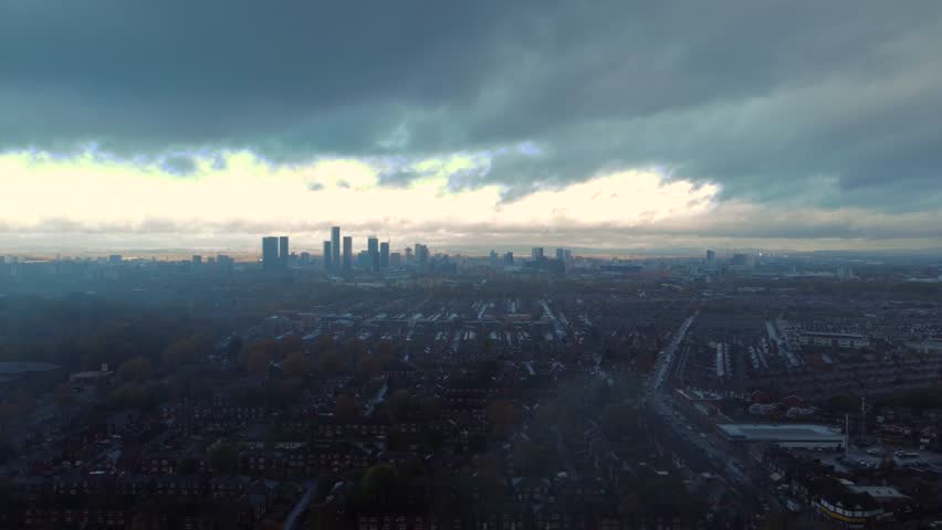 Aerial view of Manchester, England