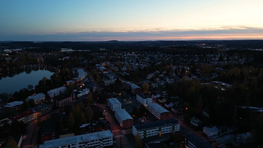 Lakes, landscape and architecture of Kuopio city of Finland