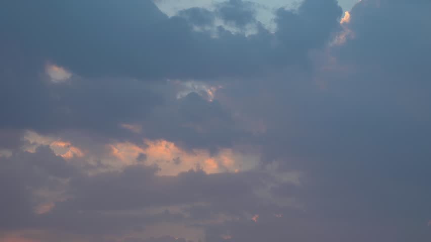 The Plane Flies Across The Beautiful Sky