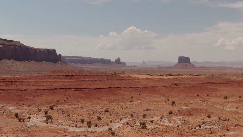 Monument Valley from Monument Pass Aerial Shot R Navajo Nation Southwest Utah USA