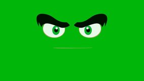 Cartoon face High Quality green screen, Abstract technology, science, engineering artificial intelligence, Seamless loop 4k video, 3D Animation, Ultra High Definition, 4k video