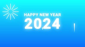 2024 happy new year 2024 animation 2024 new year celebration with light and fireworks style alpha looping greenscreen - Powered by Shutterstock - Get 15% off with code: PIKWIZARD15