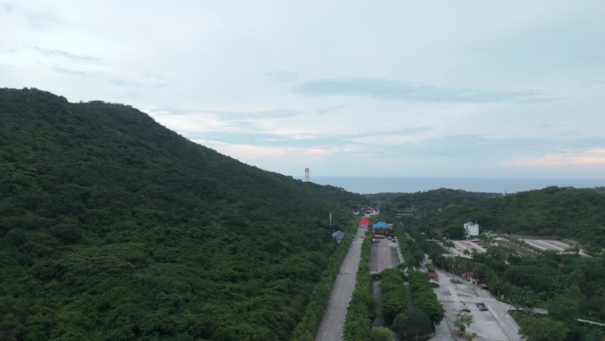religious monument buddha statue on sea island in Asia china sanya guanyin