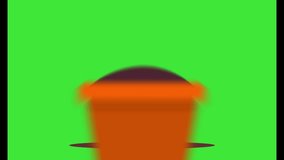 2d animation dollar money plant growth in pots on green screen 