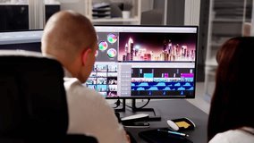 Video Editor Or Designer Using Editing Software Tech On Computer