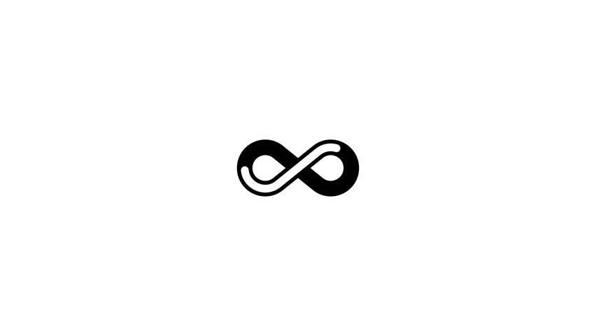 Infinity symbol on a white background Royalty-Free Stock Footage #1111122669