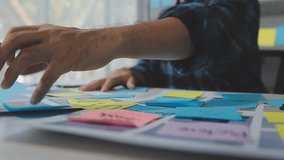 Innovative Application Development, UX Graphic Designer Strategizes Creative Process, A UX graphic designer in a creative digital development agency strategically plans the application development - Powered by Shutterstock - Get 15% off with code: PIKWIZARD15