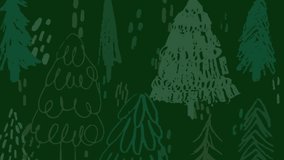 Animation of snow falling and ho ho ho text over trees on green background at christmas. Christmas, tradition and celebration concept digitally generated video. - Powered by Shutterstock - Get 15% off with code: PIKWIZARD15