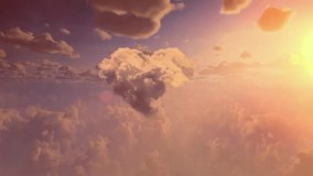  Red heart shaped clouds at sunset. Beautiful love background with copy space.Valentine's Day concept. - Powered by Shutterstock - Get 15% off with code: PIKWIZARD15