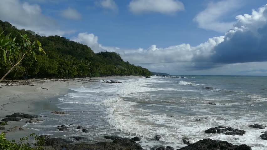 Montezuma Beach In Costa Rica 4k Resolution Royalty-Free Stock Footage #1111163903