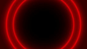 4K seamless loop motion graphics of flying into red circle tech tunnel with red neon circles and floating corridor zooming ring shape , logo replacement . Endless background - Powered by Shutterstock - Get 15% off with code: PIKWIZARD15