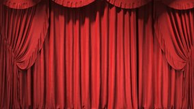Transition of 3D Rendered Red Curtain Opening On A Stage, Zoomed In and Out To Reveal A Transparent Background And Closing. - Powered by Shutterstock - Get 15% off with code: PIKWIZARD15