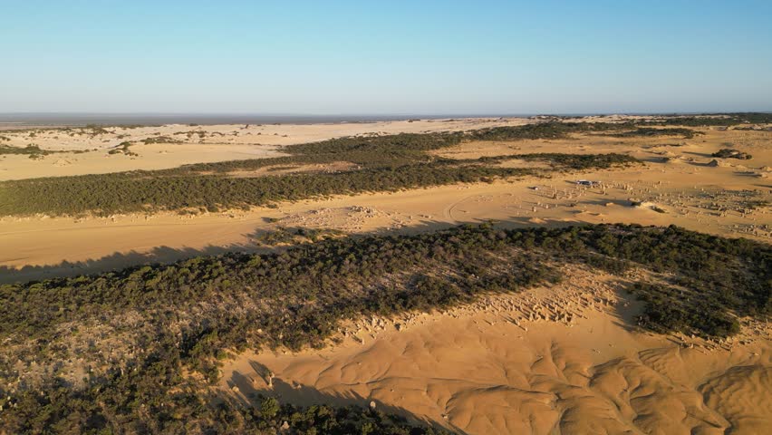 Aerial view of The Pinnacles desert in western Australia