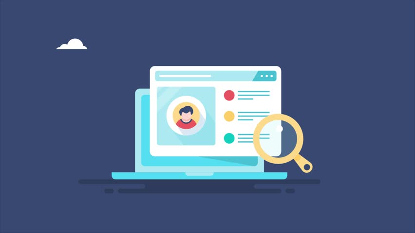 Customer service online, Customer support, Online company representative, Email message, online chat - 2D animation video clip