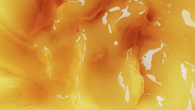 Rotating in orange juice with reflections on the liquid surface in slow motion. Moving orange fluid swirl with swaying surface seen from above. Healthy food concept in slow motion. 3D Illustration - Powered by Shutterstock - Get 15% off with code: PIKWIZARD15