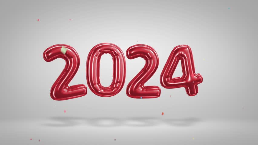 Effet De Texte Coloré Du Nouvel An 2024 Ou Fond De Confettis De