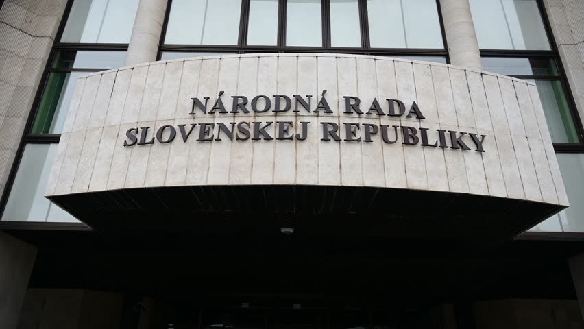 Bratislava, Slovakia, 24 September 2023: National Council of Slovakia. Building of National Parliament of Slovakia. Slovak Republic.