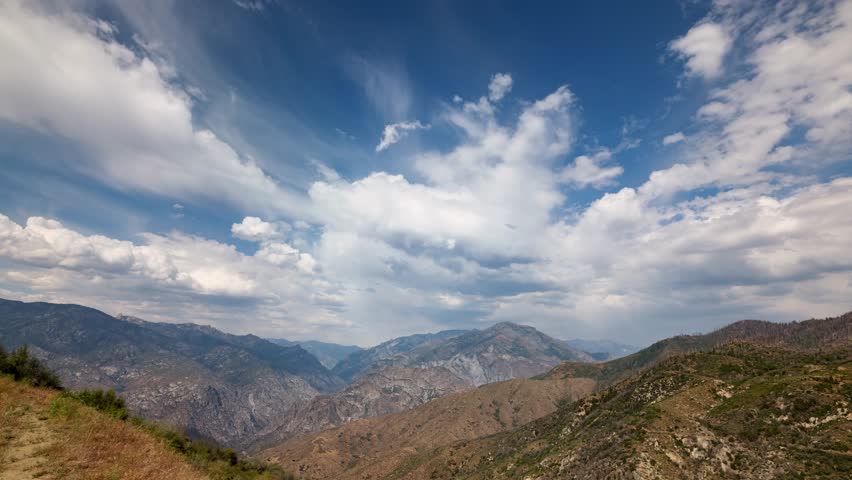 Time lapse of the rugged landscape of Kings Canyon National Park in California