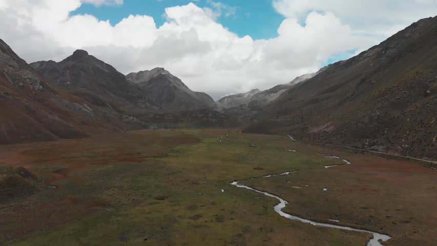 Mountain Valley in Cordillera Blanca, Peru