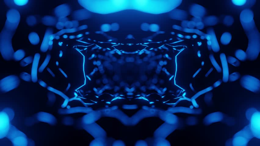 4K abstract animation seamless loop glowing waves blue endlessly. | Shutterstock HD Video #1111212221