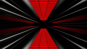 Red and White Side Cylinders Tunnel Background VJ Loop in 4K