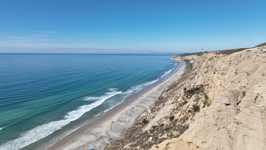 Blacks Beach At San Diego In California United States. Coast City Landscape. Seascape Beach. Blacks Beach At San Diego In California United States.