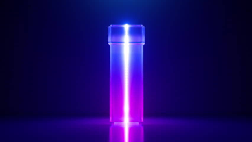 The neon glowing glass numbers spin and rotate, counting from ten to one. 3d VJ loop motion. Top ten countdown animation Royalty-Free Stock Footage #1111218785