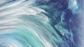 Vertical video. Ink swirl background. Ocean wave. Blue white cerulean glitter vapor vortex abstract sea whirlpool illusion magic water spiral captivating art. - Powered by Shutterstock - Get 15% off with code: PIKWIZARD15
