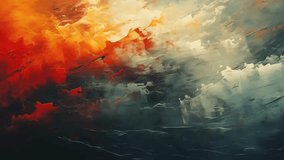 Abstract Heavy Oil Painting Animation.  An animated video with transitions between heavy oil paintings.