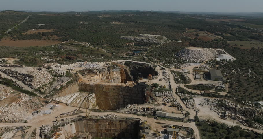 Marble quarries, Estremoz, Portugal. Quarry in Estremoz produces some of the most appreciated marbles in the whole region.  Royalty-Free Stock Footage #1111231019