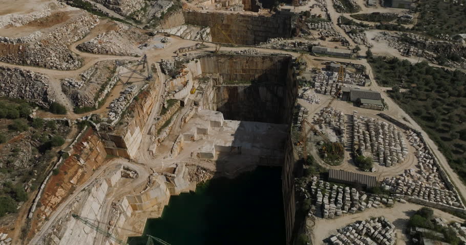 Marble quarries, Estremoz, Portugal. Quarry in Estremoz produces some of the most appreciated marbles in the whole region.  Royalty-Free Stock Footage #1111231023