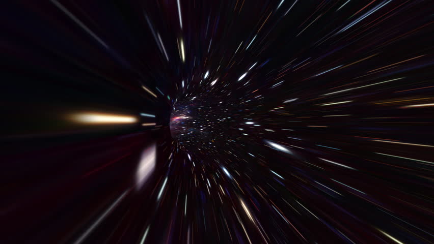 Abstract loop dark blue hyper space warp Flight in futuristic sci-fi virtual reality tunnel background. 4K 3D Loop colorful Sci-Fi space travel background concept. Abstract science teleportation  Royalty-Free Stock Footage #1111232391