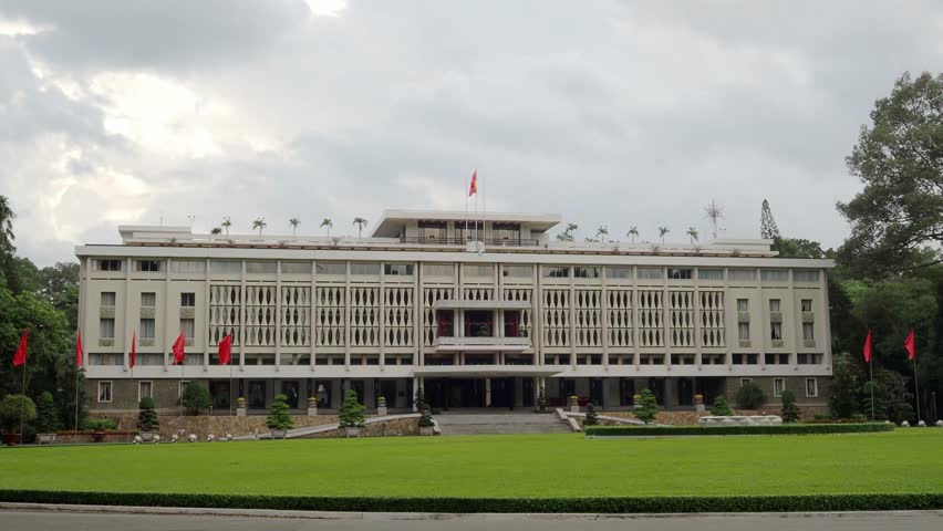 Reunification Palace in Ho Chi Minh City in Vietnam .Vietnamese monuments