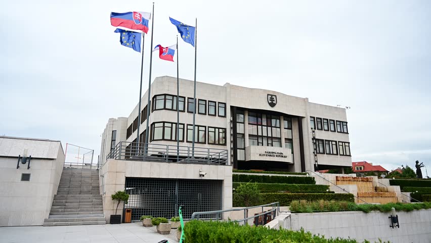 Bratislava, Slovakia: National Council of Slovakia. Building of National Parliament of Slovakia. Slovak Republic.
