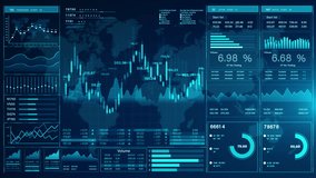Business charts and data numbers. Business and financial investment. HUD infographic of financial. Information reports of business strategy for investment. Technology data analysis. - Powered by Shutterstock - Get 15% off with code: PIKWIZARD15